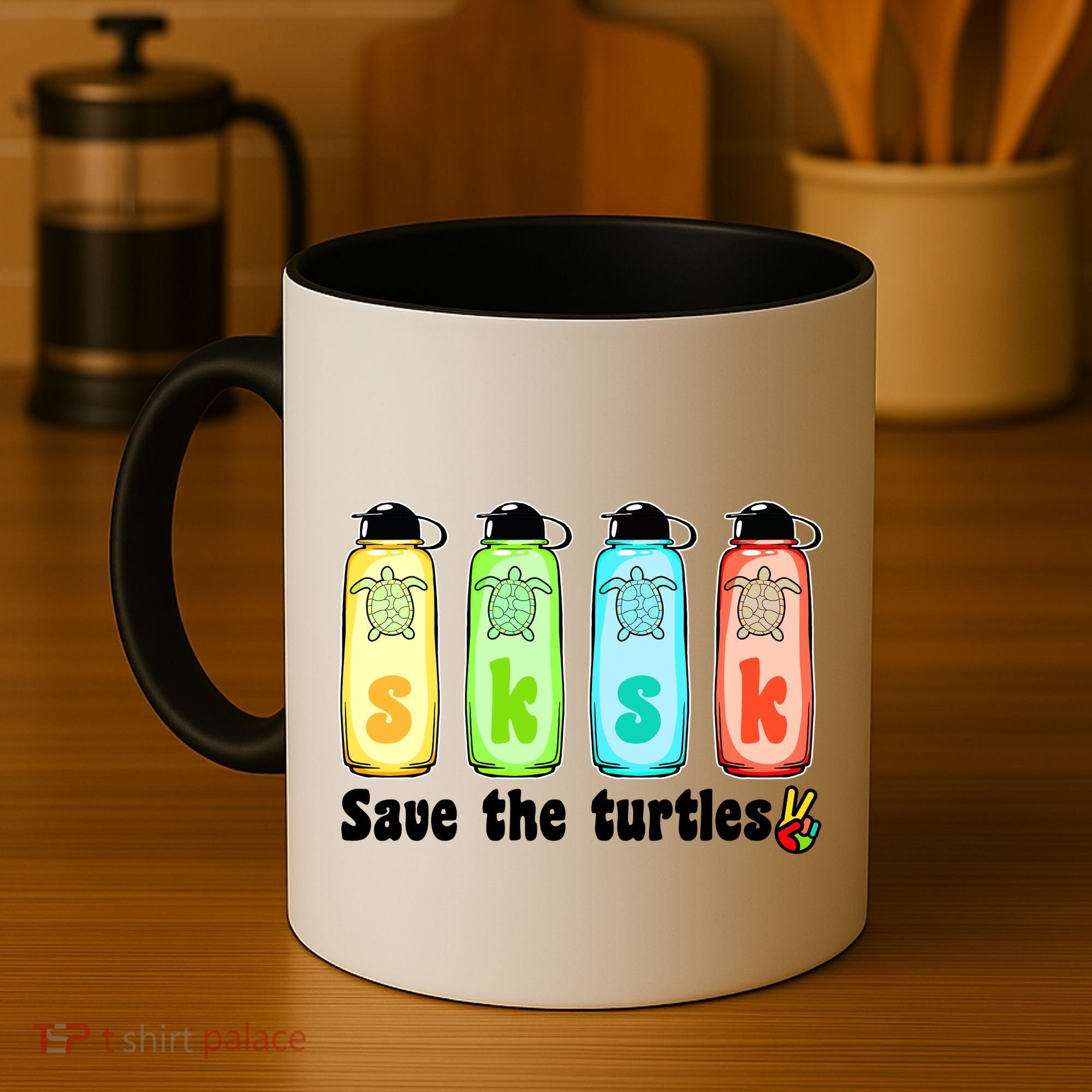 SKSKSK Save The Turtles Peace Coffee Mug