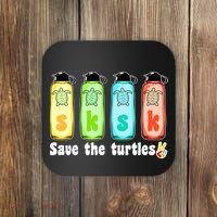 SKSKSK Save The Turtles Peace Coaster thumb 0