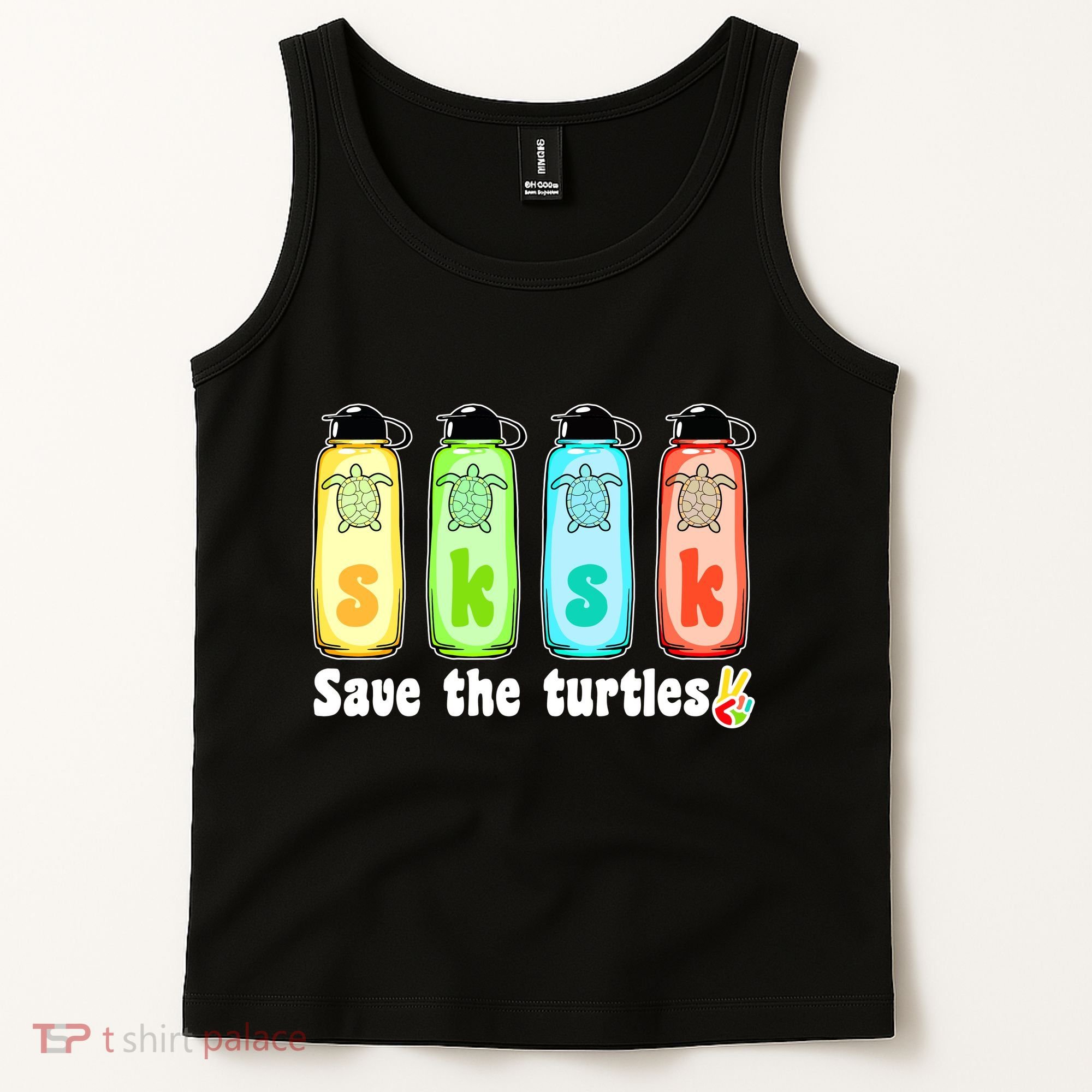 SKSKSK Save The Turtles Peace Tank Top