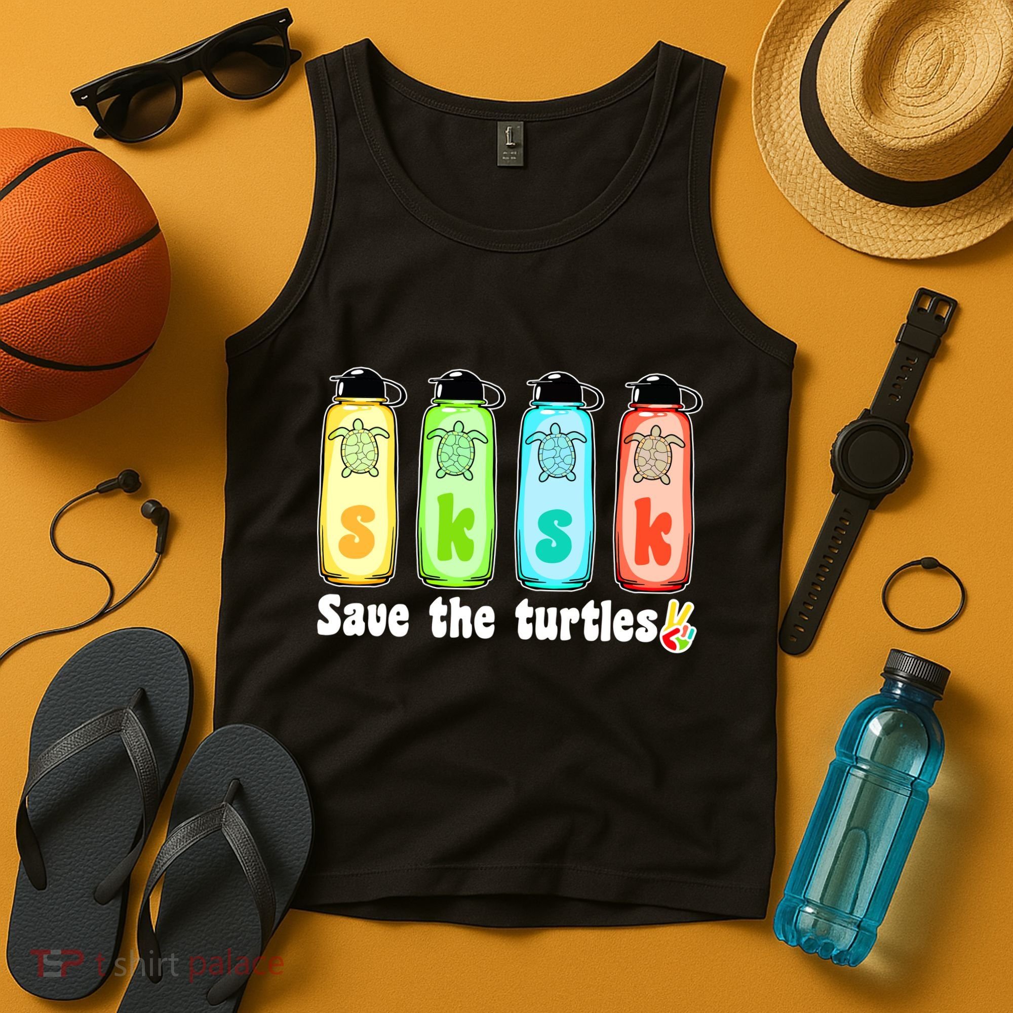 SKSKSK Save The Turtles Peace Tank Top