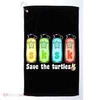 SKSKSK Save The Turtles Peace Golf Towel thumb 0