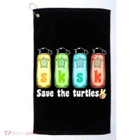 SKSKSK Save The Turtles Peace Golf Towel thumb 0