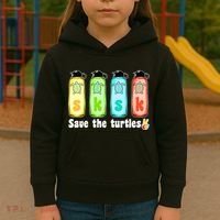 SKSKSK Save The Turtles Peace Kids Hoodie thumb 3