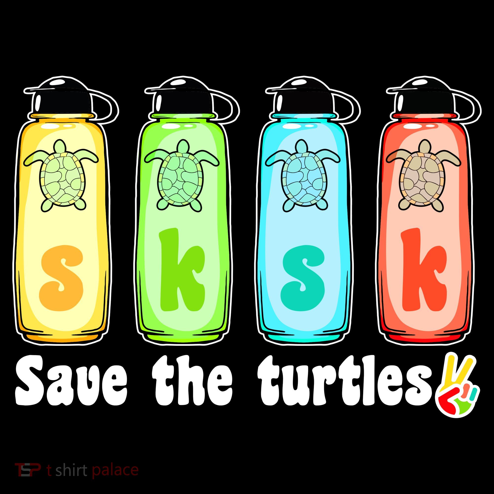 SKSKSK Save The Turtles Peace Kids Hoodie