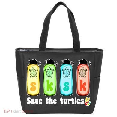 SKSKSK Save The Turtles Peace Tote Bag