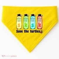 SKSKSK Save The Turtles Peace USA-Made Doggie Bandana thumb 0