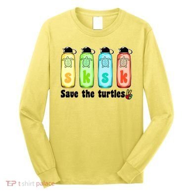 SKSKSK Save The Turtles Peace Long Sleeve Shirt