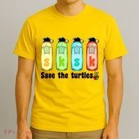 SKSKSK Save The Turtles Peace T-Shirt thumb 3