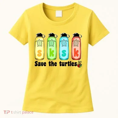 SKSKSK Save The Turtles Peace Women's T-Shirt