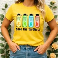 SKSKSK Save The Turtles Peace Women's T-Shirt thumb 2