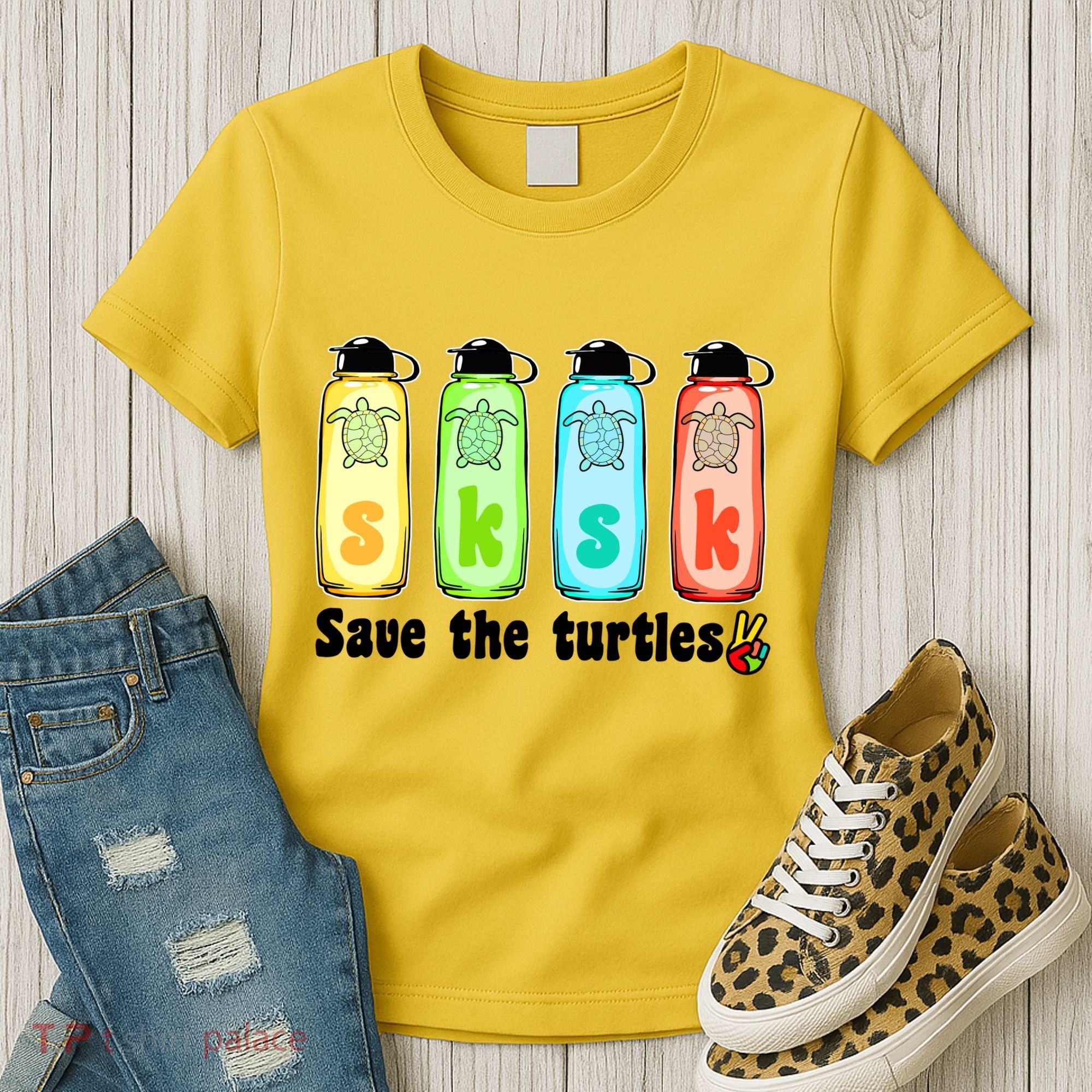 SKSKSK Save The Turtles Peace Women's T-Shirt
