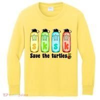SKSKSK Save The Turtles Peace Kids Long Sleeve Shirt thumb 0