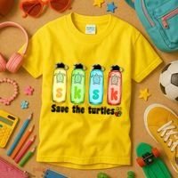 SKSKSK Save The Turtles Peace Kids T-Shirt thumb 3