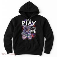Scary Killer Teddy Bear Pastel Goth Style Creepy Kawaii Hoodie thumb 0