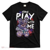 Scary Killer Teddy Bear Pastel Goth Style Creepy Kawaii T-Shirt thumb 0