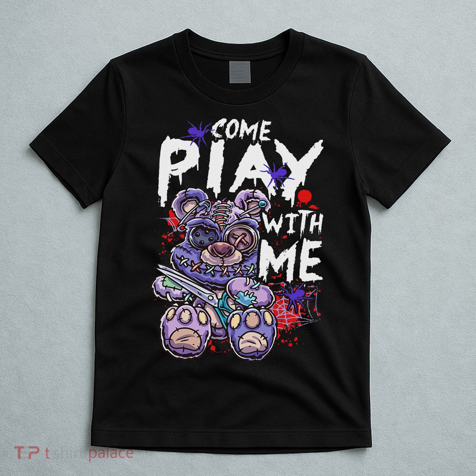 Scary Killer Teddy Bear Pastel Goth Style Creepy Kawaii T-Shirt
