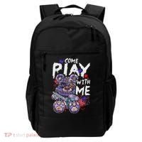 Scary Killer Teddy Bear Pastel Goth Style Creepy Kawaii Backpack thumb 0