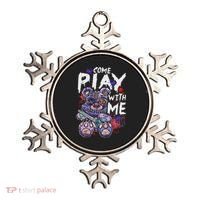 Scary Killer Teddy Bear Pastel Goth Style Creepy Kawaii Ornament thumb 0