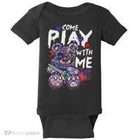Scary Killer Teddy Bear Pastel Goth Style Creepy Kawaii Baby Bodysuit thumb 0