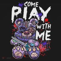 Scary Killer Teddy Bear Pastel Goth Style Creepy Kawaii Baby Bodysuit thumb 2