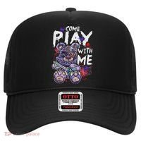 Scary Killer Teddy Bear Pastel Goth Style Creepy Kawaii Hat thumb 0