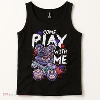 Scary Killer Teddy Bear Pastel Goth Style Creepy Kawaii Tank Top thumb 2
