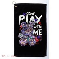 Scary Killer Teddy Bear Pastel Goth Style Creepy Kawaii Golf Towel thumb 0