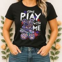 Scary Killer Teddy Bear Pastel Goth Style Creepy Kawaii Women's T-Shirt thumb 2