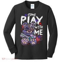 Scary Killer Teddy Bear Pastel Goth Style Creepy Kawaii Kids Long Sleeve Shirt thumb 0