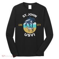 St. Kitts Tropical Flower Vacation Beach Long Sleeve Shirt thumb 0