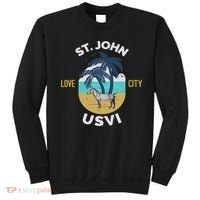 St. Kitts Tropical Flower Vacation Beach Sweatshirt thumb 0