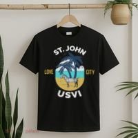 St. Kitts Tropical Flower Vacation Beach T-Shirt thumb 2