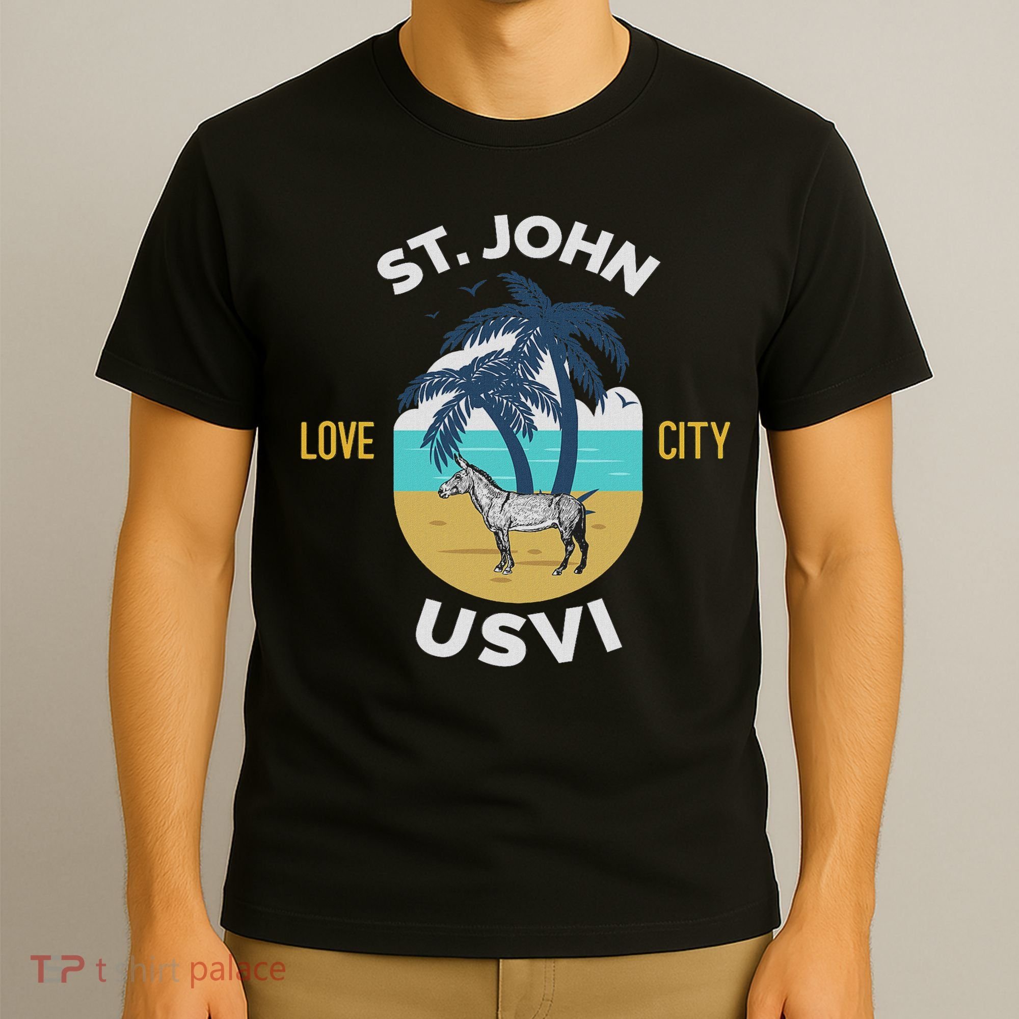 St. Kitts Tropical Flower Vacation Beach T-Shirt