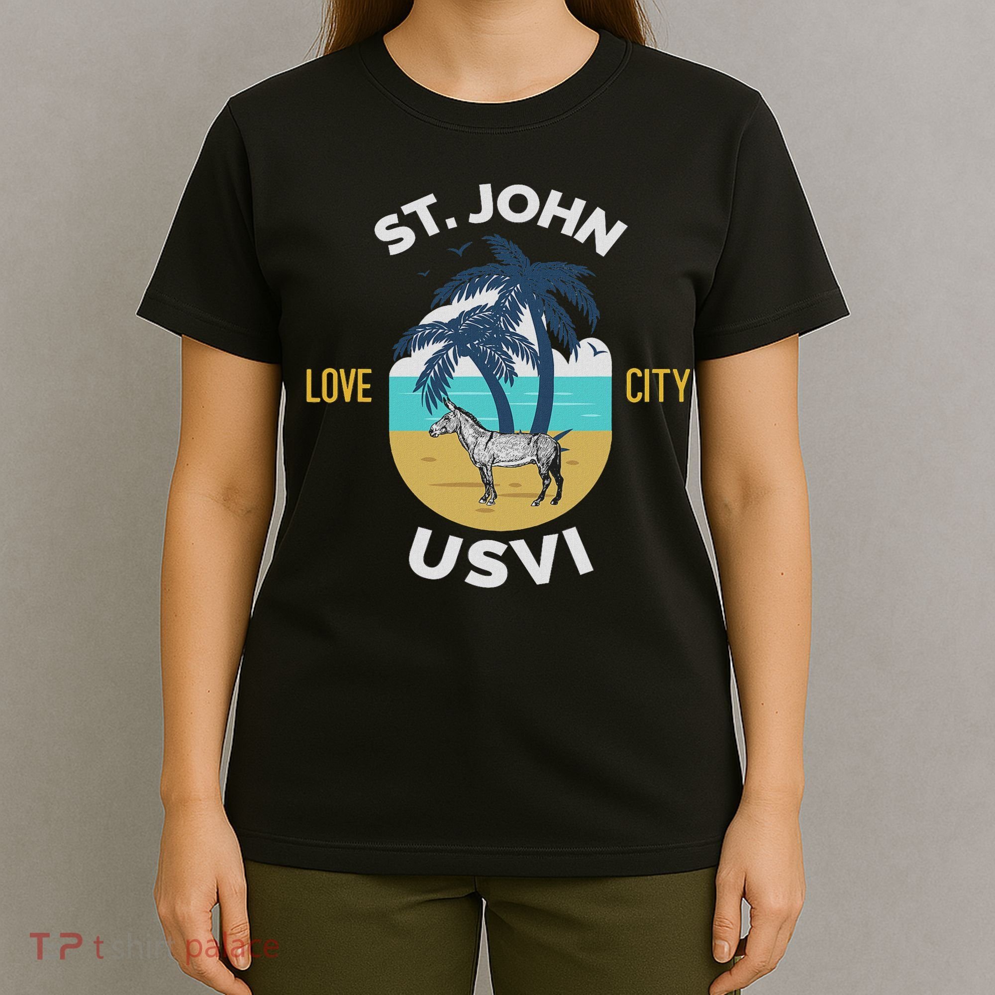 St. Kitts Tropical Flower Vacation Beach T-Shirt