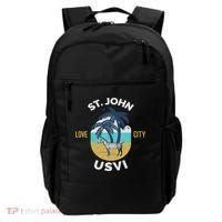 St. Kitts Tropical Flower Vacation Beach Backpack thumb 0