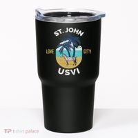 St. Kitts Tropical Flower Vacation Beach Tumbler thumb 0