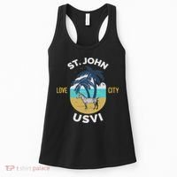 St. Kitts Tropical Flower Vacation Beach Women's Tank Top thumb 0