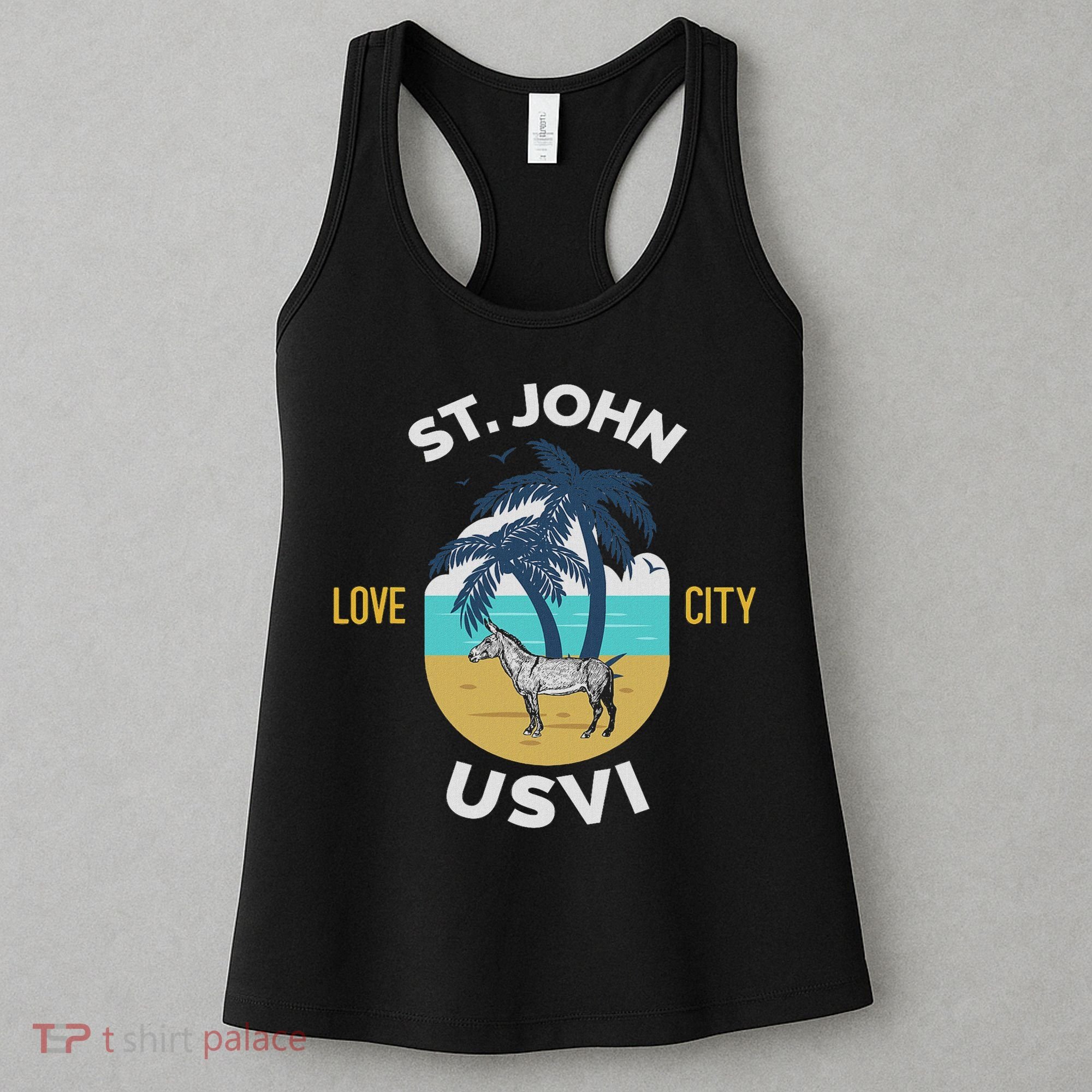 St. Kitts Tropical Flower Vacation Beach Women's Tank Top