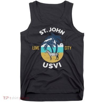 St. Kitts Tropical Flower Vacation Beach Tank Top