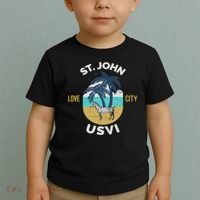 St. Kitts Tropical Flower Vacation Beach Toddler T-Shirt thumb 2