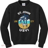 St. Kitts Tropical Flower Vacation Beach Kids Sweatshirt thumb 0