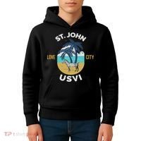 St. Kitts Tropical Flower Vacation Beach Kids Hoodie thumb 4