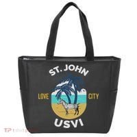 St. Kitts Tropical Flower Vacation Beach Tote Bag thumb 0