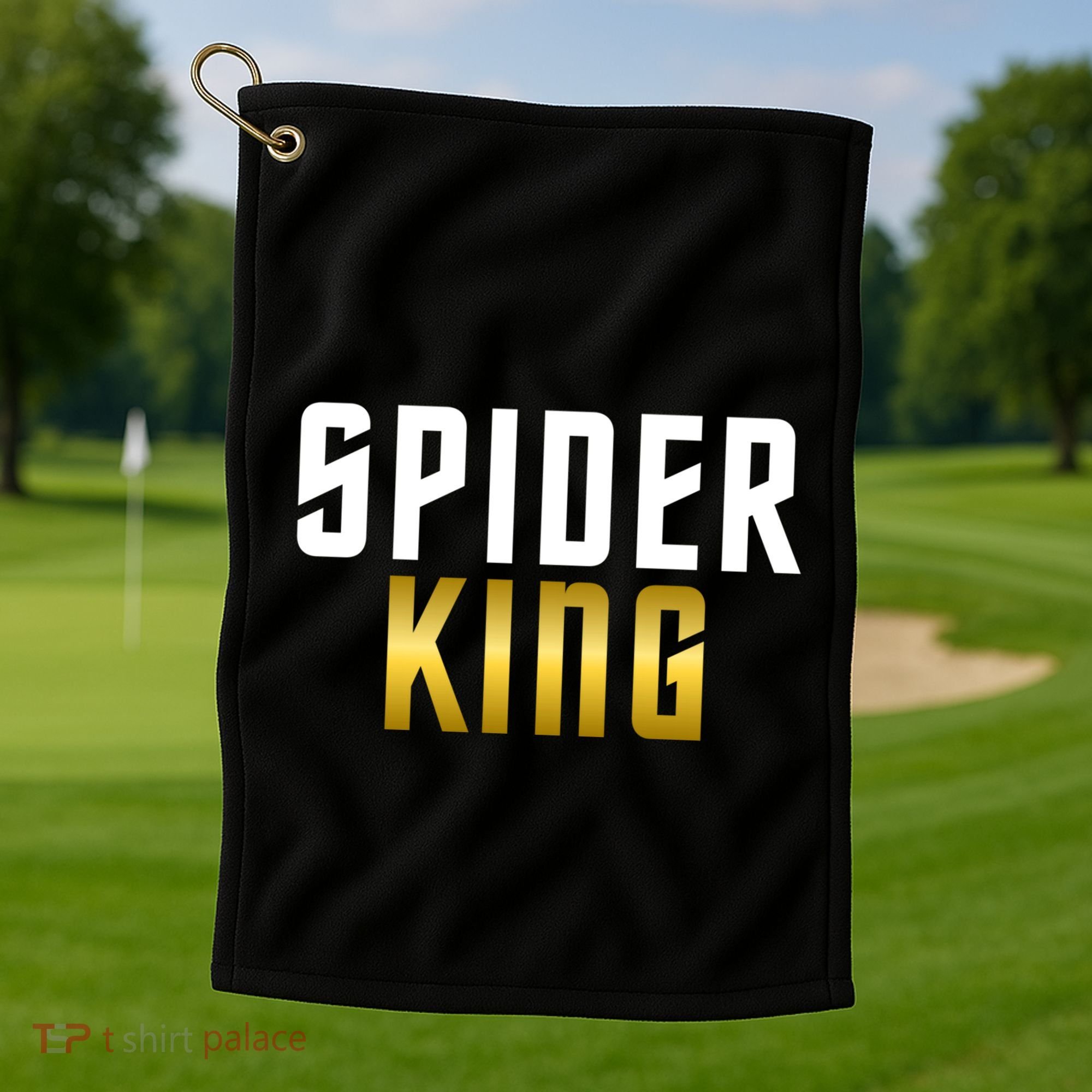 Spider King Tarantula Spider Dad Gift Golf Towel