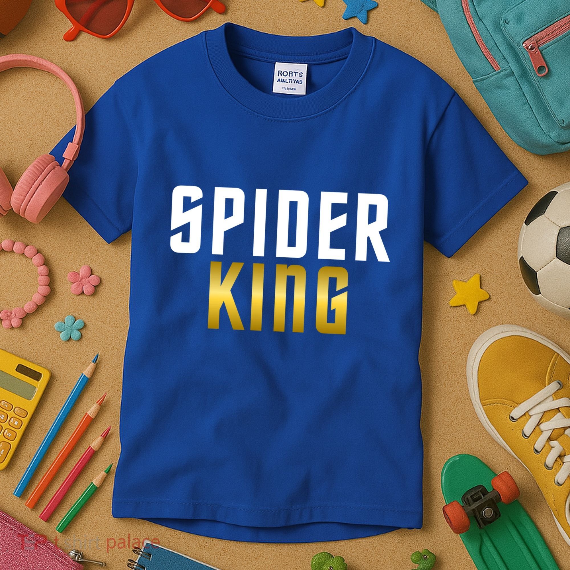 Spider King Tarantula Spider Dad Gift Kids T-Shirt