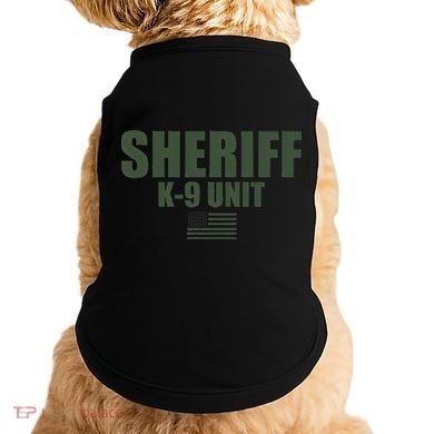 Sheriff K9 Unit Police Flag Uniform Doggie Tank