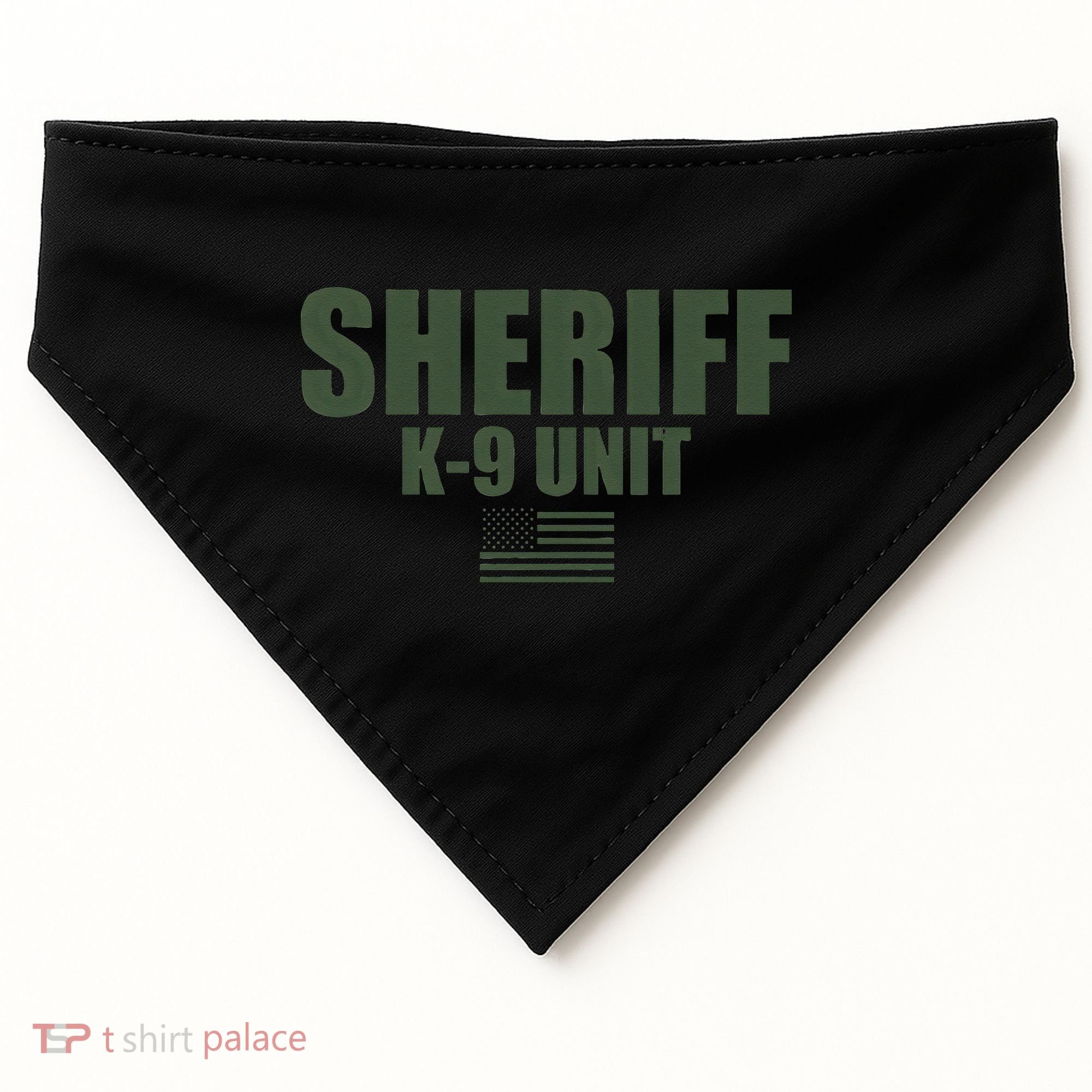 Sheriff K9 Unit Police Flag Uniform USA-Made Doggie Bandana