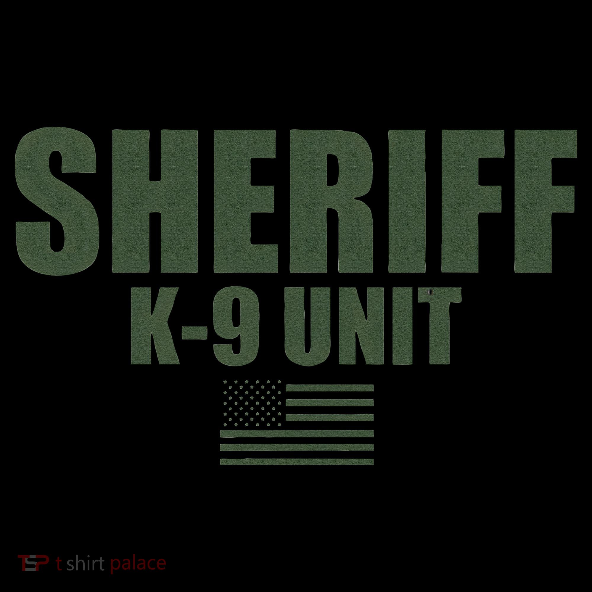 Sheriff K9 Unit Police Flag Uniform T-Shirt