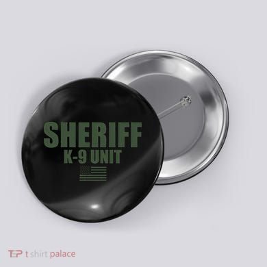 Sheriff K9 Unit Police Flag Uniform Button