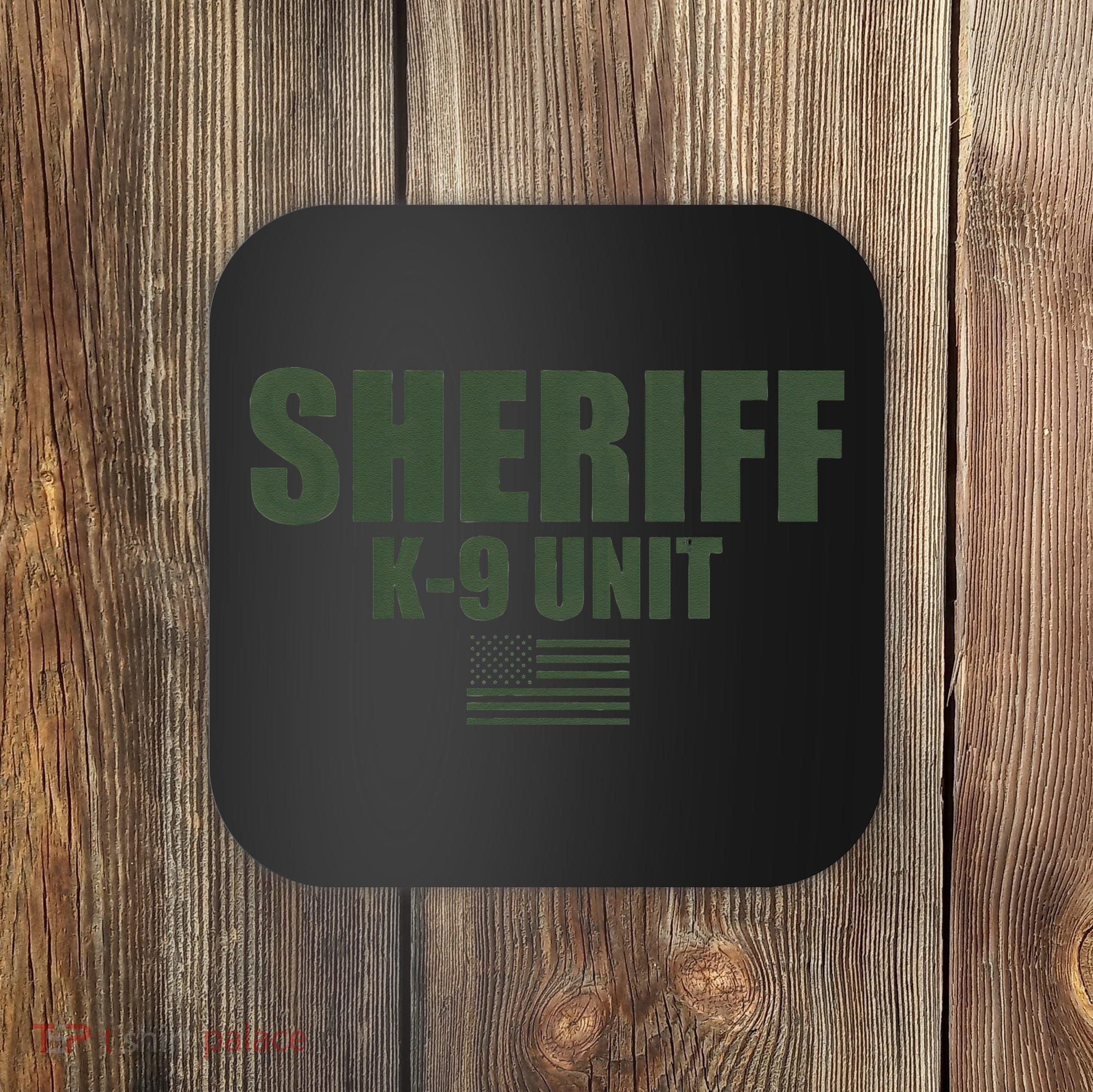 Sheriff K9 Unit Police Flag Uniform Coaster